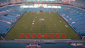 Weather camera view of Hard Rock Stadium (east lot).