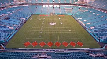 Weather camera view of Hard Rock Stadium (east lot).