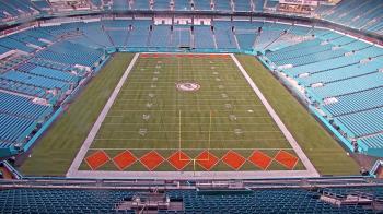 Weather camera view of Hard Rock Stadium (east lot).