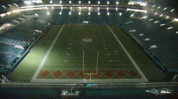 Weather camera view of Hard Rock Stadium (east lot).