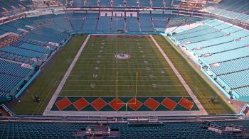 Weather camera view of Hard Rock Stadium (east lot).