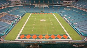 Weather camera view of Hard Rock Stadium (east lot).