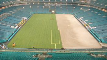 Weather camera view of Hard Rock Stadium (east lot).