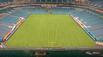 Weather camera view of Hard Rock Stadium (east lot).