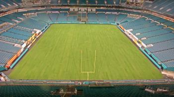 Weather camera view of Hard Rock Stadium (east lot).