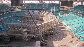 Weather camera view of Hard Rock Stadium (east lot).