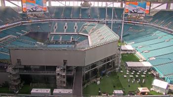 Weather camera view of Hard Rock Stadium (east lot).