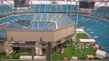 Weather camera view of Hard Rock Stadium (east lot).