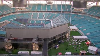 Weather camera view of Hard Rock Stadium (east lot).