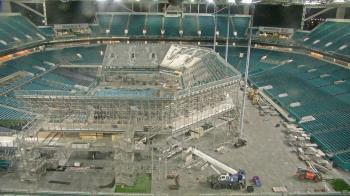 Weather camera view of Hard Rock Stadium (east lot).