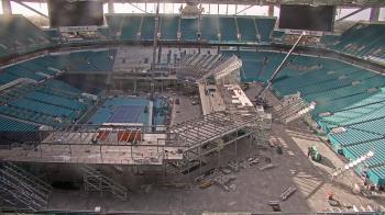Weather camera view of Hard Rock Stadium (east lot).