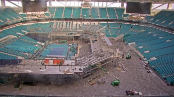 Weather camera view of Hard Rock Stadium (east lot).