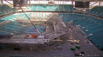 Weather camera view of Hard Rock Stadium (east lot).