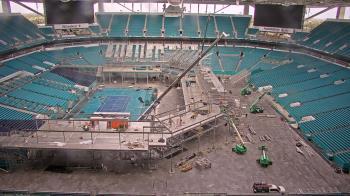 Weather camera view of Hard Rock Stadium (east lot).