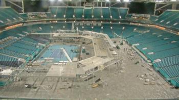 Weather camera view of Hard Rock Stadium (east lot).