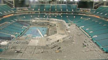Weather camera view of Hard Rock Stadium (east lot).