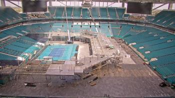 Weather camera view of Hard Rock Stadium (east lot).