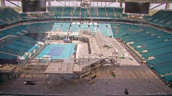 Weather camera view of Hard Rock Stadium (east lot).