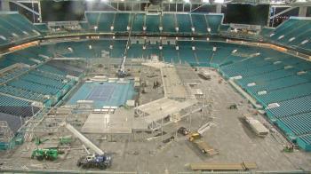 Weather camera view of Hard Rock Stadium (east lot).