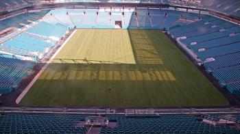 Weather camera view of Hard Rock Stadium (east lot).