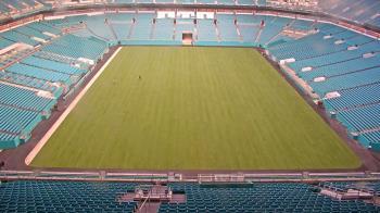 Weather camera view of Hard Rock Stadium (east lot).