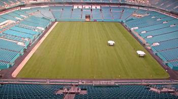 Weather camera view of Hard Rock Stadium (east lot).