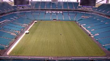 Weather camera view of Hard Rock Stadium (east lot).