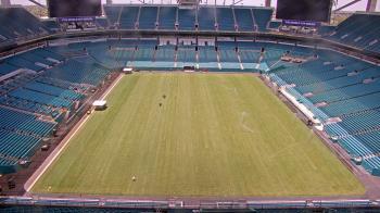 Weather camera view of Hard Rock Stadium (east lot).