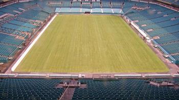 Weather camera view of Hard Rock Stadium (east lot).