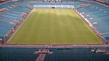 Weather camera view of Hard Rock Stadium (east lot).
