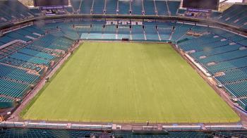 Weather camera view of Hard Rock Stadium (east lot).