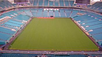 Weather camera view of Hard Rock Stadium (east lot).