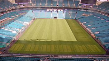 Weather camera view of Hard Rock Stadium (east lot).