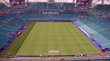 Weather camera view of Hard Rock Stadium (east lot).