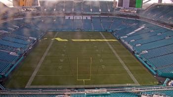 Weather camera view of Hard Rock Stadium (east lot).