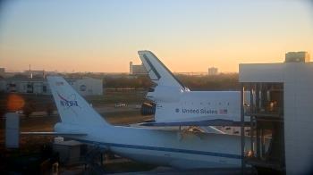 Weather camera view of Space Center Houston.
