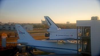 Weather camera view of Space Center Houston.