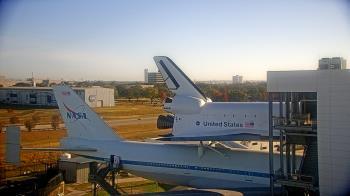 Weather camera view of Space Center Houston.
