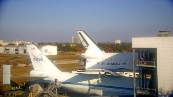 Weather camera view of Space Center Houston.