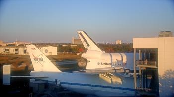 Weather camera view of Space Center Houston.