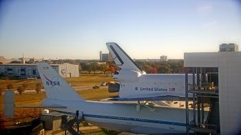 Weather camera view of Space Center Houston.