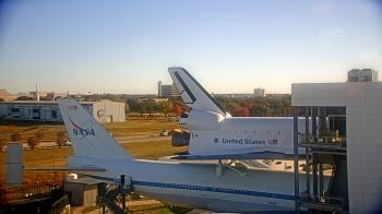 Weather camera view of Space Center Houston.