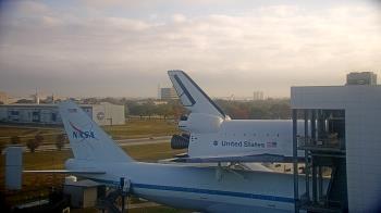 Weather camera view of Space Center Houston.