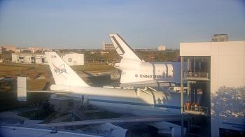 Weather camera view of Space Center Houston.