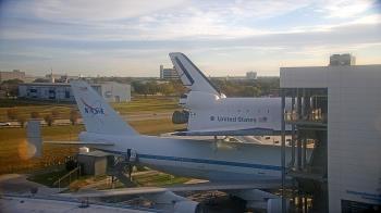 Weather camera view of Space Center Houston.