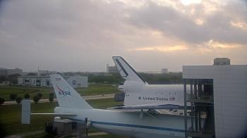 Weather camera view of Space Center Houston.