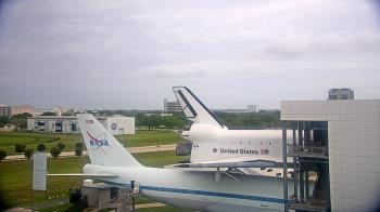 Weather camera view of Space Center Houston.