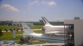 Weather camera view of Space Center Houston.