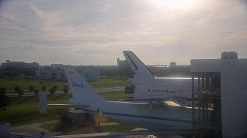Weather camera view of Space Center Houston.