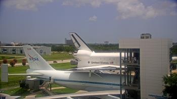 Weather camera view of Space Center Houston.